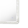 Marilyn Illuminated Rectangular Wall Mirror -  40 Chrome Touch Dimmer