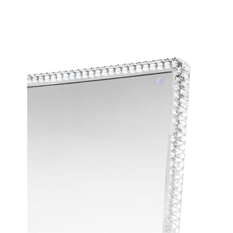Marilyn Illuminated Leaner Floor Mirror - 71 Chrome On/Off Switch