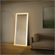 Marilyn Illuminated Leaner Floor Mirror - 71 Chrome On/Off Switch
