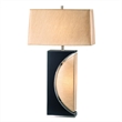 Half Moon Table Lamp with Nightlight feature 30 Dark Brown and Brushed Nickel