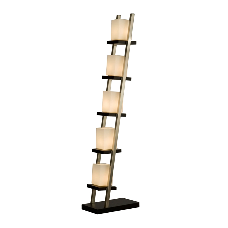 Escalier Floor Lamp - 61 Espresso Brushed Nickel On/Off Switch