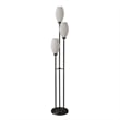 Willows Accent Floor Lamp in Matte Black and Opal Glass