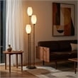 Willows Accent Floor Lamp in Matte Black and Opal Glass