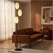 Willows Accent Floor Lamp in Matte Black and Opal Glass