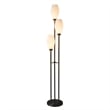 Willows Accent Floor Lamp in Matte Black and Opal Glass