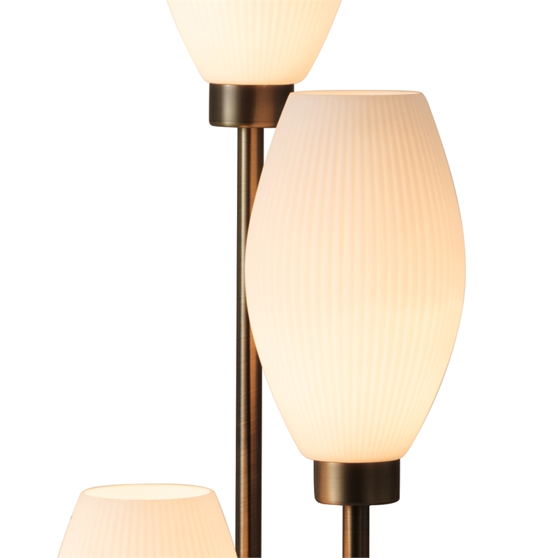 Willows Accent Floor Lamp in Matte Black and Opal Glass