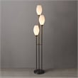 Willows Accent Floor Lamp in Matte Black and Opal Glass