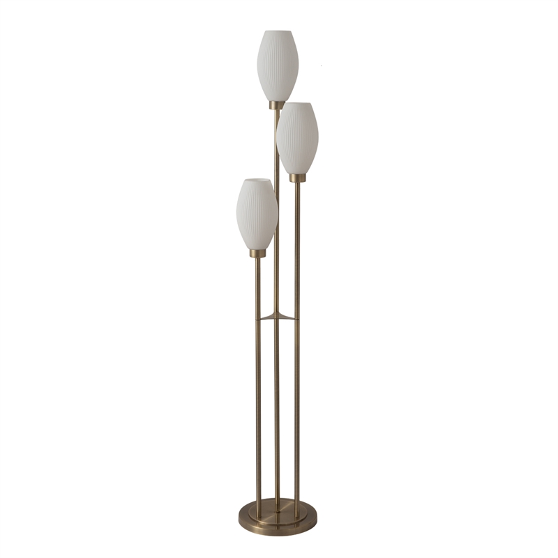 NOVA of California WILLOWS ACCENT FLOOR LAMP WEATHERED BRASS