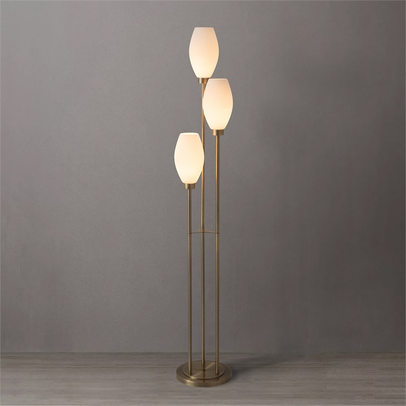 NOVA of California WILLOWS ACCENT FLOOR LAMP WEATHERED BRASS