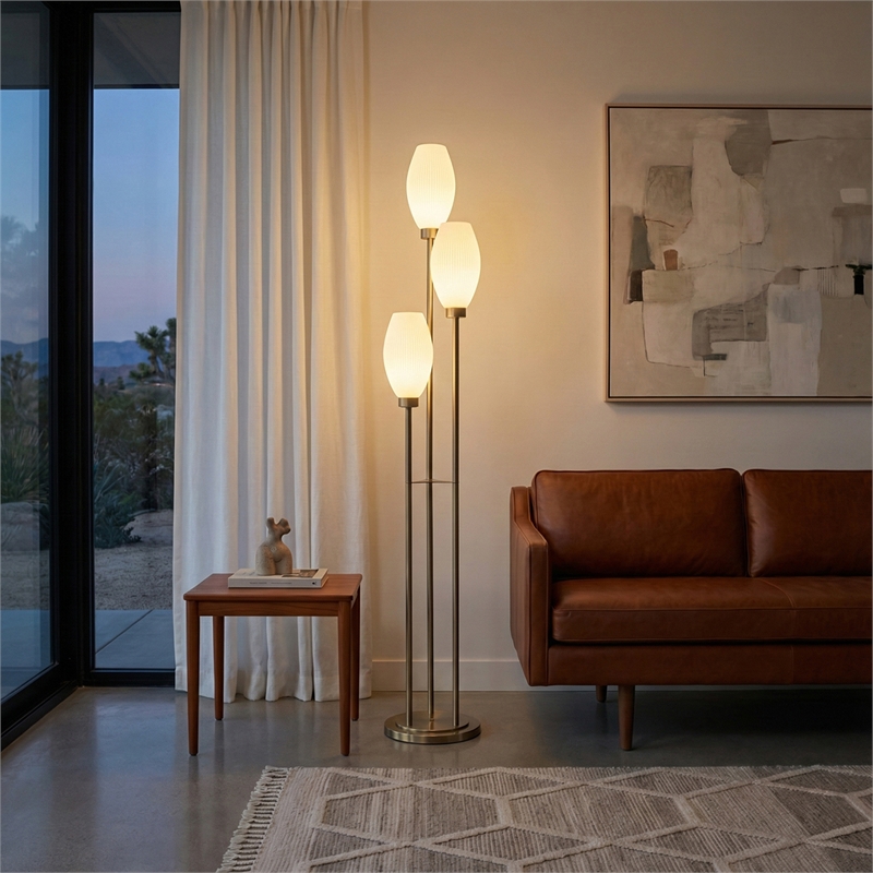 NOVA of California WILLOWS ACCENT FLOOR LAMP WEATHERED BRASS