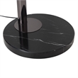 Bloom 3-Light Arc Floor Lamp in Black Nickel with White Satin Drum Shades