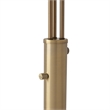 Triplet 3-Light Arc Floor Lamp - Brass White Marble Base Dimmer