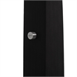 Taper 1-Light Arc Floor Lamp - Black Wood Nickel Cotton Shade Dimmer