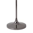 Lollipop Floor Lamp - Black Nickel White Linen Double Shade On/Off Pull Chain