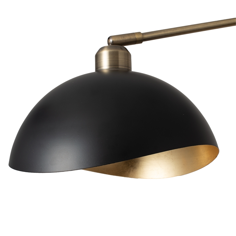 Luna Bella 3-Light Chandelier - Brass Black Gold Leaf Finish Dimmable