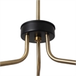 Luna Bella 3-Light Chandelier - Brass Black Gold Leaf Finish Dimmable
