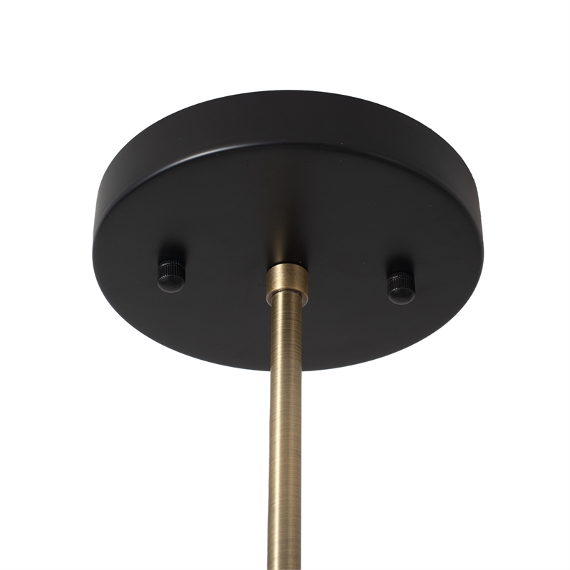Luna Bella 3-Light Chandelier - Brass Black Gold Leaf Finish Dimmable