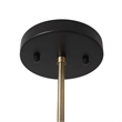 Luna Bella 3-Light Chandelier - Brass Black Gold Leaf Finish Dimmable