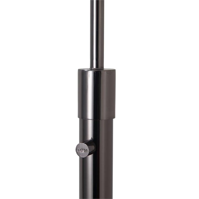 Bloom Torchiere Floor Lamp in Black Nickel/White Shade/Black Marble Base