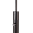 Bloom Torchiere Floor Lamp - Black Nickel Black Marble Base White Satin Shade Dimmer