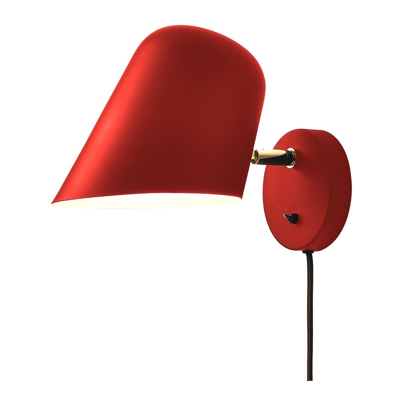 Culver Wall Sconce - Crimson Red Plug-in On/Off Toggle Switch