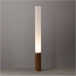 Tambo Cylindro Accent Floor Lamp in Dark Walnut and Weathered Brass
