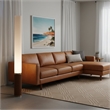 Tambo Cylindro Accent Floor Lamp in Dark Walnut and Weathered Brass