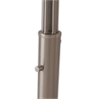 Mushroom 5-Light Arc Floor Lamp - Satin Nickel Black Marble Base Dimmer