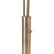 Bloom 3-Light Arc Floor Lamp in Weathered Brass/White Satin Shade/Marble Base