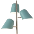 Culver Tree Lamp - Satin Nickel - Pool Blue shades