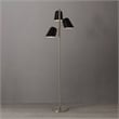 Culver Tree Lamp - Weathered Brass - Matte Black shades