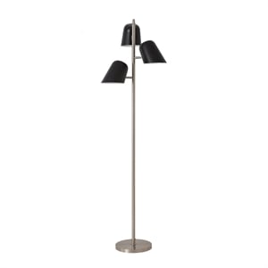 Culver Tree Lamp - Weathered Brass - Matte Black shades