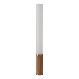 Tambo Cylindro 60 Accent Floor Lamp in Natural Ash and Weathered Brass