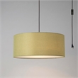 Stretch Swag Lamp Avocado Linen Drum Shade Weathered Brass