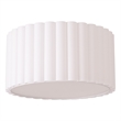 Scallop Swag Lamp - Brass Steel White Linen Shade Dimmable