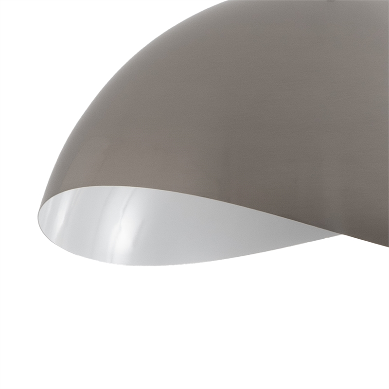 Iconic Arc Lamp - Satin Nickel Black Marble Base Luna Bella Satin Nickel Shade
