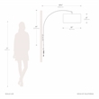 Span Wall Mounted Arc Lamp Modern Dimmable