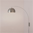 Wall Mounted Arc Lamp - Satin Nickel Half Dome Satin Nickel Shade