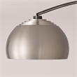 Wall Mounted Arc Lamp - Black Nickel Half Dome Satin Nickel Shade