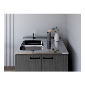 Burwood Utility Sink Cabinet Engineered Wood Smoky Oak