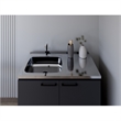 Burwood Utility Sink Cabinet Engineered Wood Black