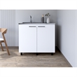 Burwood Utility Sink Cabinet Engineered Wood White