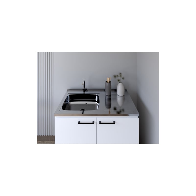 Burwood Utility Sink Cabinet Engineered Wood White