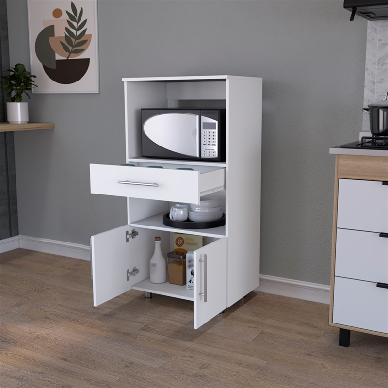 Glen Engineered Wood Pantry Engineered Wood White