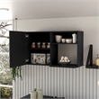 Burwood Wall Cabinet Engineered Wood Black