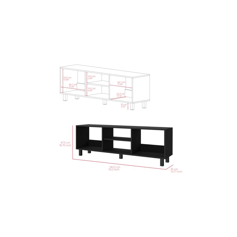 Millville Set Engineered Wood Black