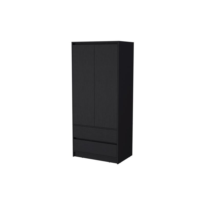 Closher Armoire Engineered Wood Black