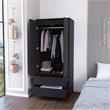 Closher Armoire Engineered Wood Black