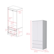 Closher Armoire Engineered Wood White