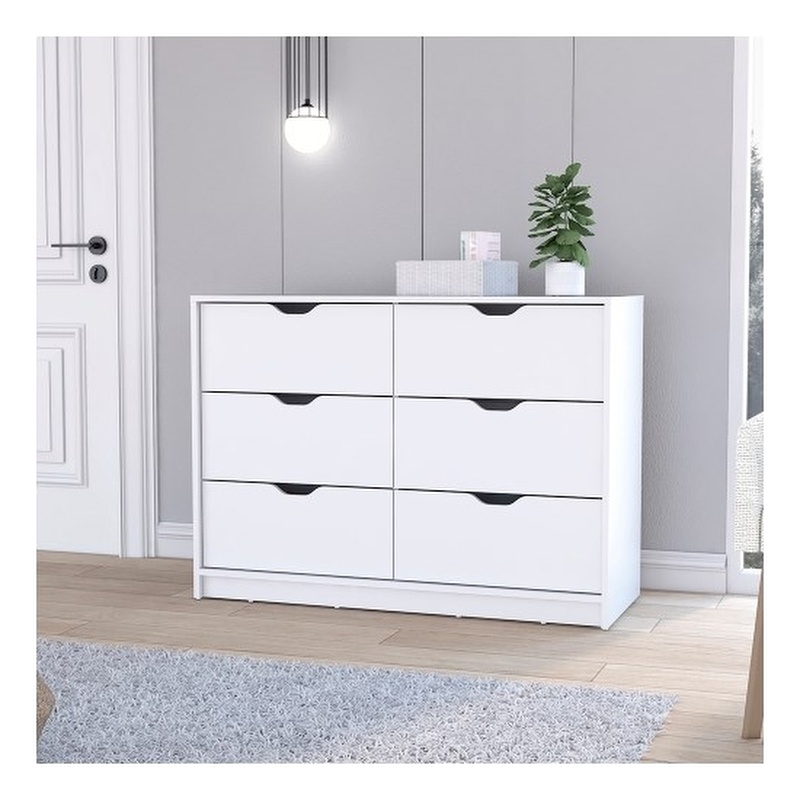 Curio Dresser Engineered Wood White